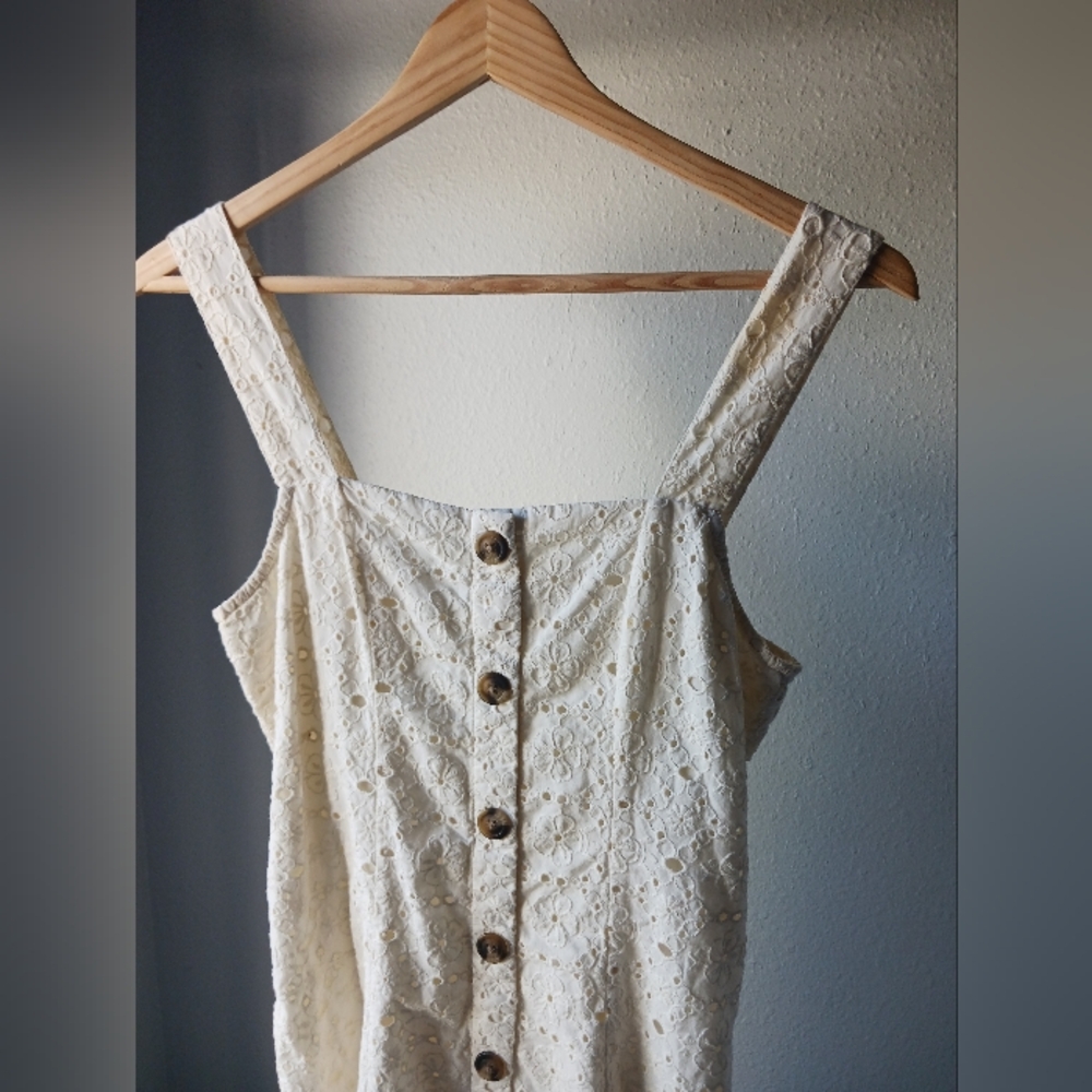 AE white floral knit dress